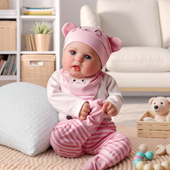 🆕20inch Soft Cloth Body Newborn Baby Poseable Limbs Bailyn Doll Baby Girl - Picture 6 of 8